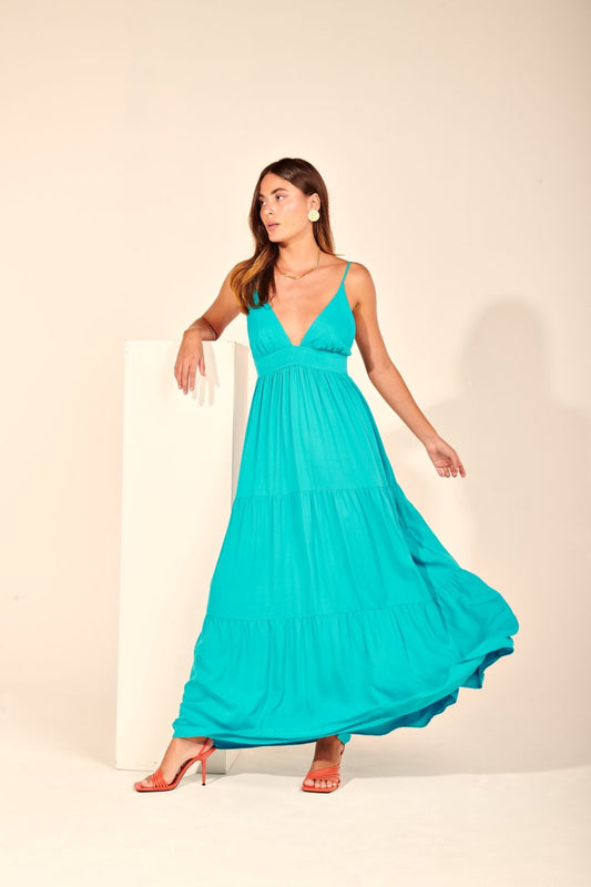 Vestido Longo Turquesa