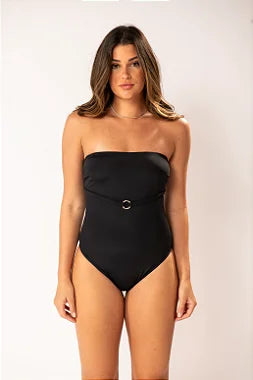 Body Tomara Que Caia Preto com Aro Central
