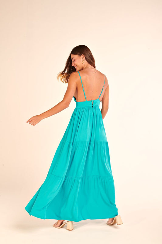 Vestido Longo Turquesa