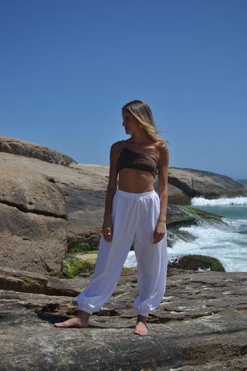 Calça Aladim Off White em Tricoline