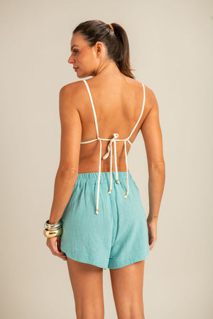 Shorts Curto Azul Brisa