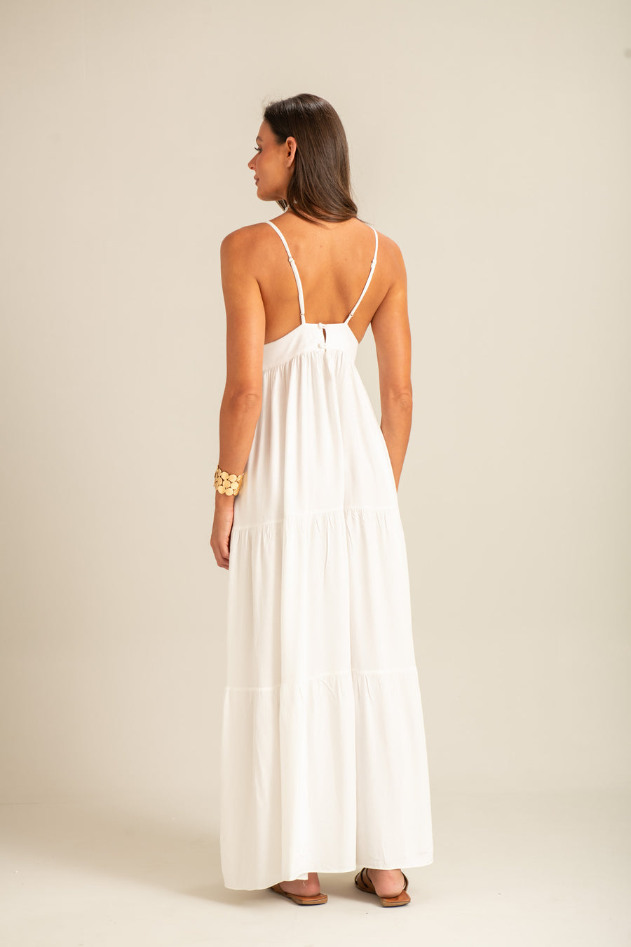 Vestido Longo Turquesa (Off White)