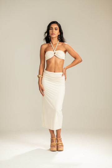 Saia Midi Off White Arpoador
